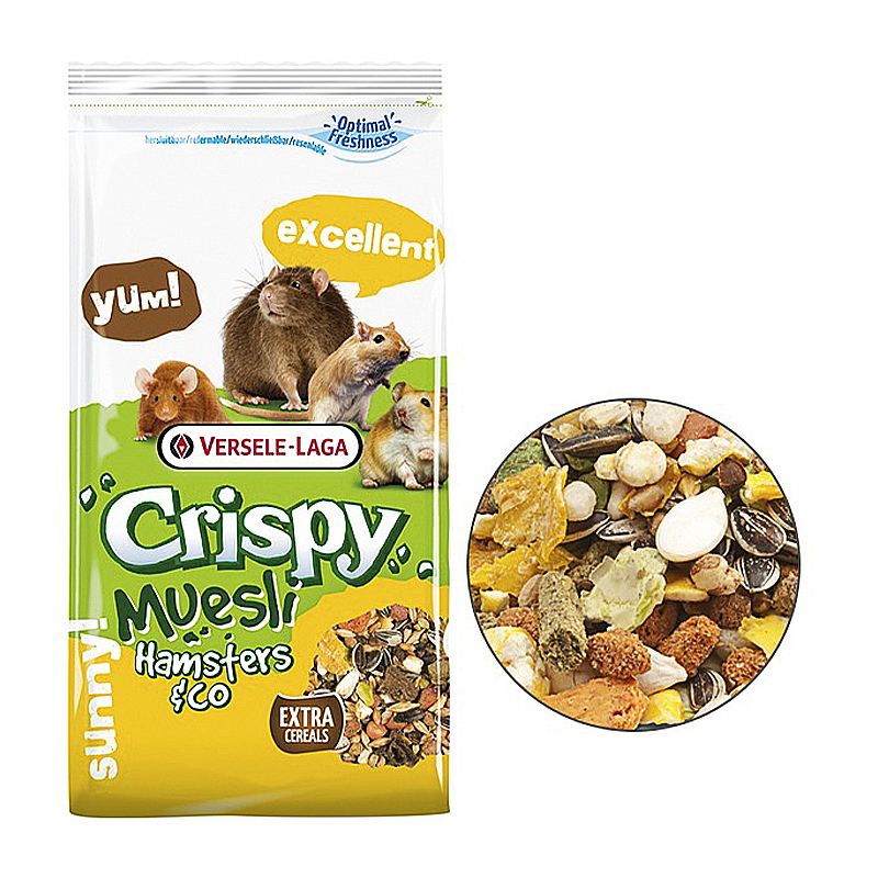 Versele-Laga Crispy Muesli Hamster ВЕРСЕЛЕ-ЛАГА КРІСПІ МЮСЛІ ХОМ`ЯК корм для хом`яків, щурів, мишей, large popup