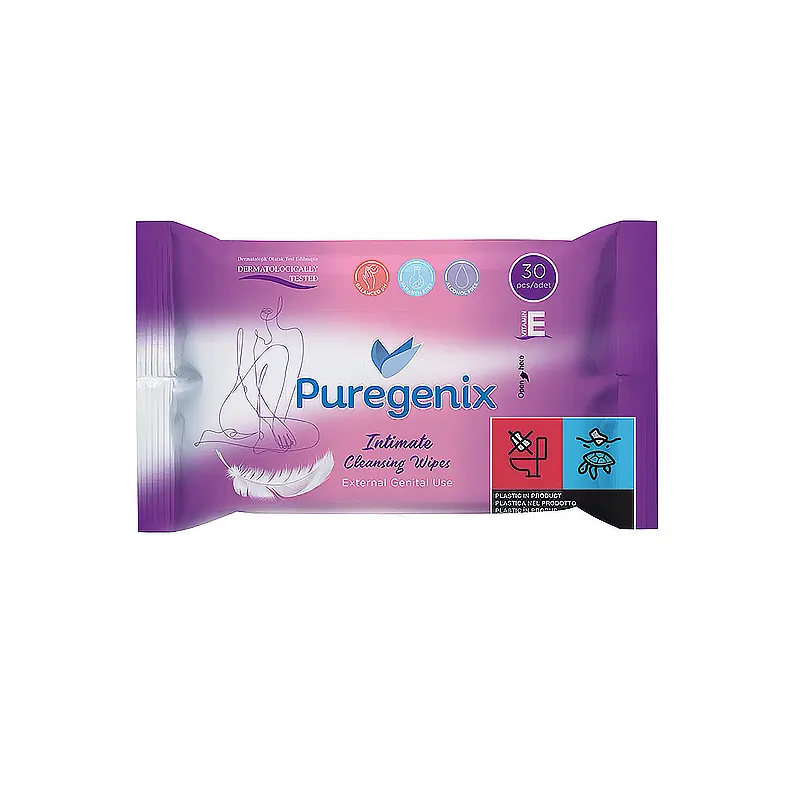 Вологі серветки для інтимної гігієни Puregenix, 30 шт