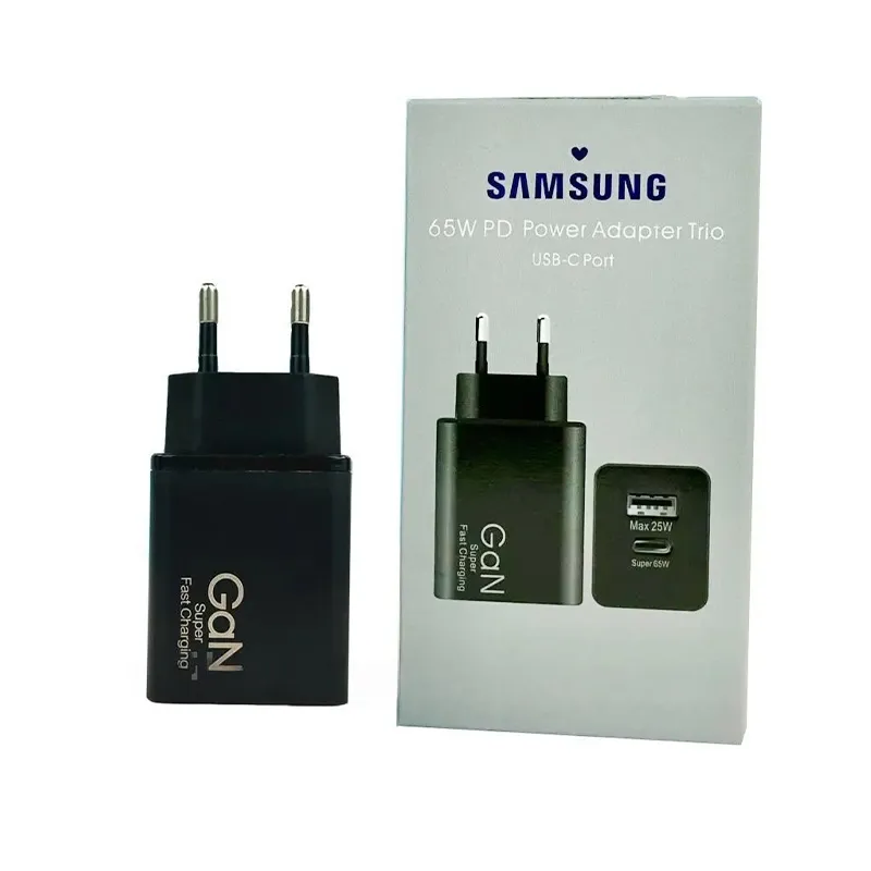 Зарядний пристрій Samsung Gan 65W USB-C   25W, black в коробці