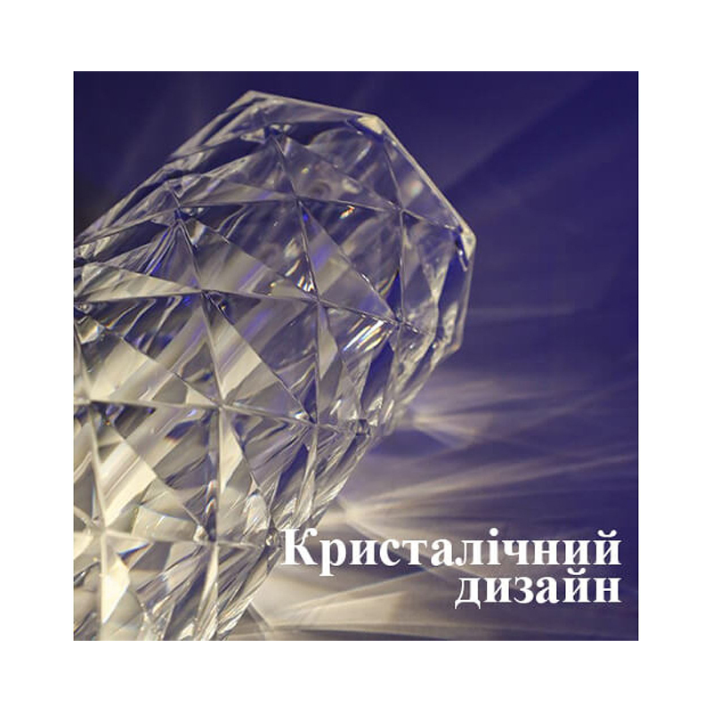 Зволожувач Wi-crystal ультразвуковий 1000 мл, з підсвічуванням, прозорий large popup