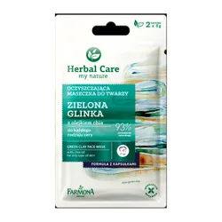 Herbal Care Очищувальна маска для обличчя Зелена Глина 2 x 5 мл