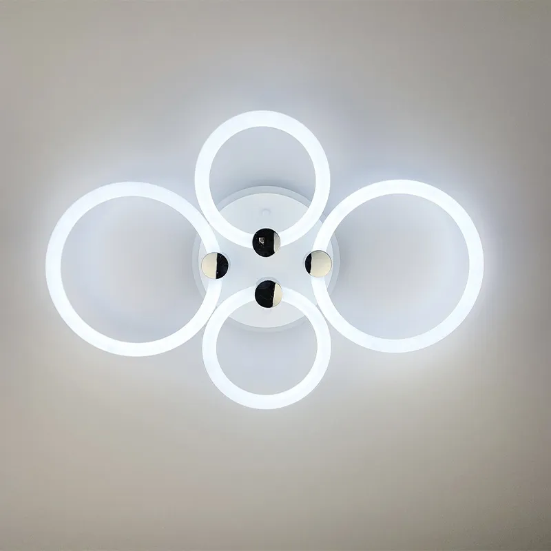 LED люстра з кільцями, що розсіює світло на 360°