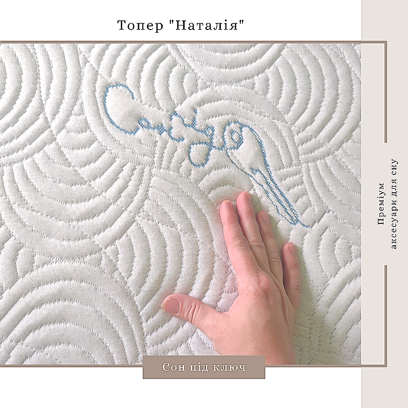 Топер Наталія ППУ Memory Foam, трикотаж, 90*200*8.5см large popup