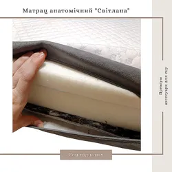 Матрац Світлана анатомічний, ППУ Memory Foam, білий, 110*200*8.5см thumbnail